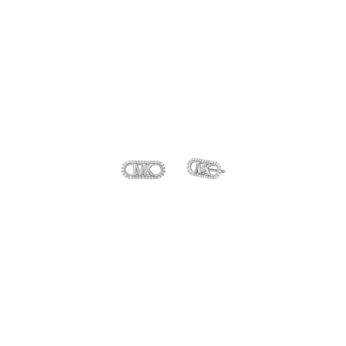 Pendientes Michael Kors Logo Oval Plateado MKC1657CZ040
