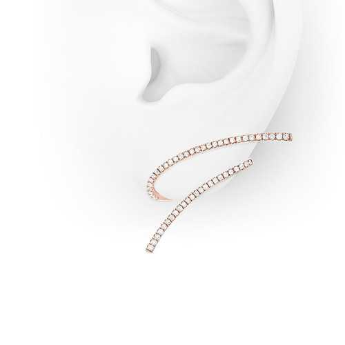 Pendientes Oro Rosa con Diamantes E0140153GPN