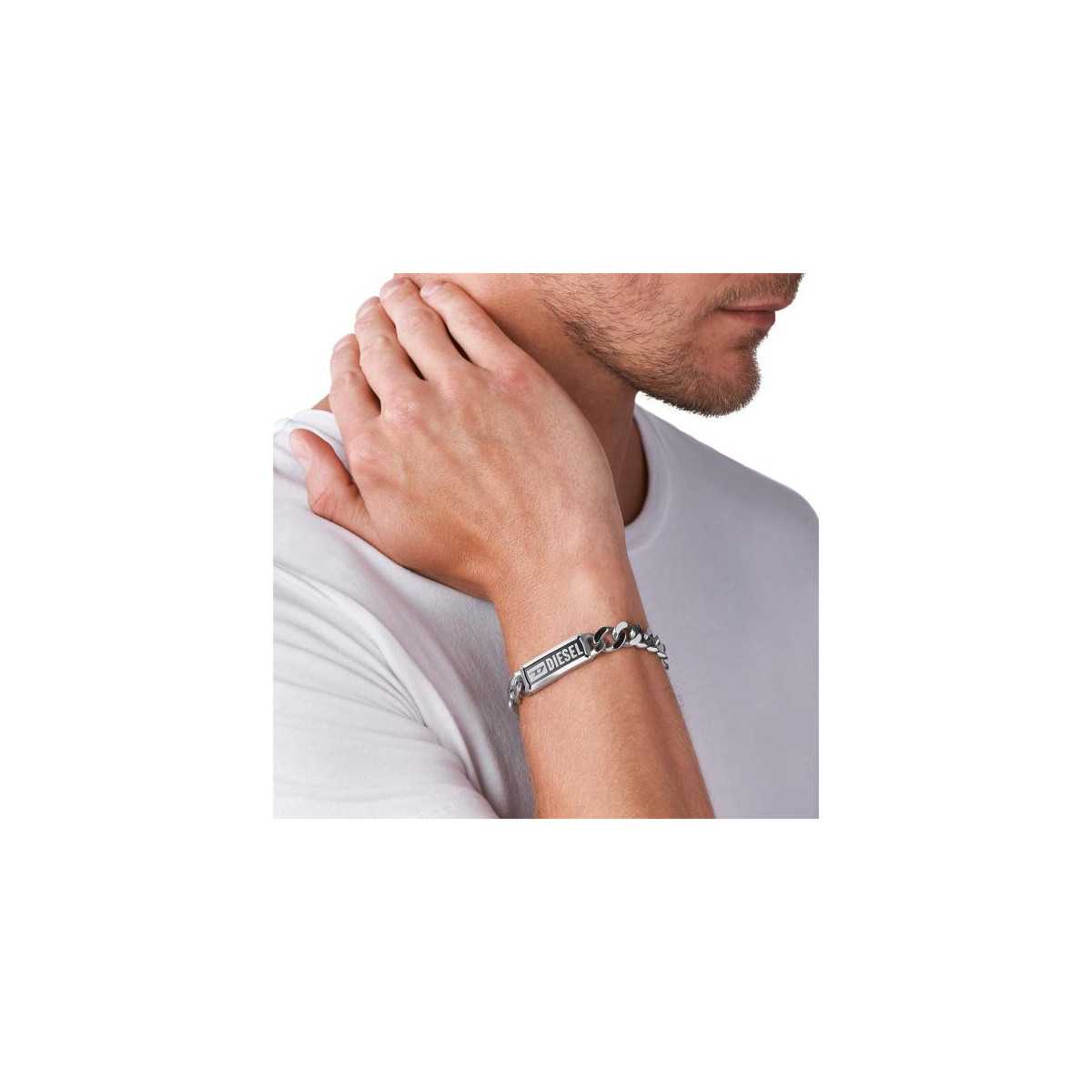Pulsera Diesel Placa Negra DX1243040