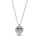 Collar Pandora en plata de ley Corazón Halo Brillante 393099C01-45