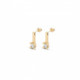 Pendientes Uno de 50 Divine. Bañado en oro de 18k PEN0952BLNORO0U