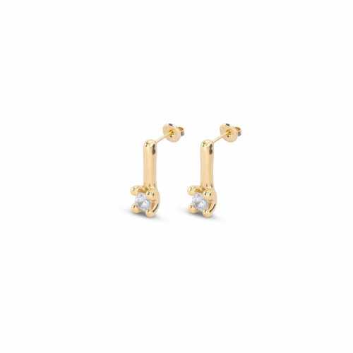 Pendientes Uno de 50 Divine. Bañado en oro de 18k PEN0952BLNORO0U