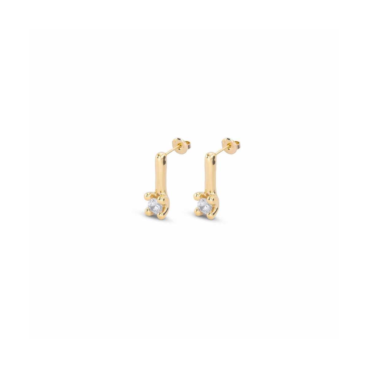 Pendientes Uno de 50 Divine. Bañado en oro de 18k PEN0952BLNORO0U