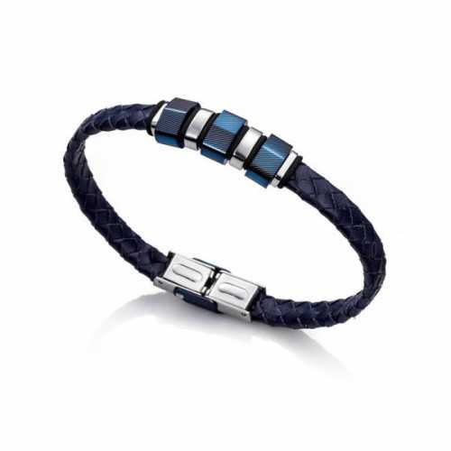 Pulsera Viceroy Magnum Cuero Azul y Acero Inoxidable 6304P09013