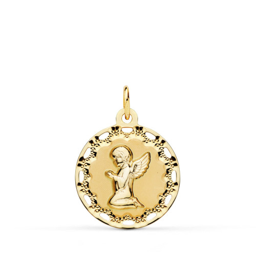 Medalla Oro Amarillo 9k Angelito Rezando 9K22020