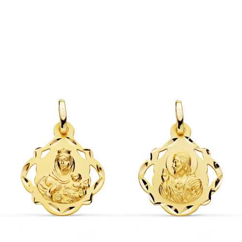 Escpulario Virgen Del Carmen Corazon De Jesus 16 Mm