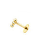 18K Piercing Oreja Oro Amarillo 3 Bolas Lisas 6X2 Mm ( Unidad ) 18K Piercing Oreja Oro Amarillo 3 Bolas Lisas 6X2 Mm ( Unidad )