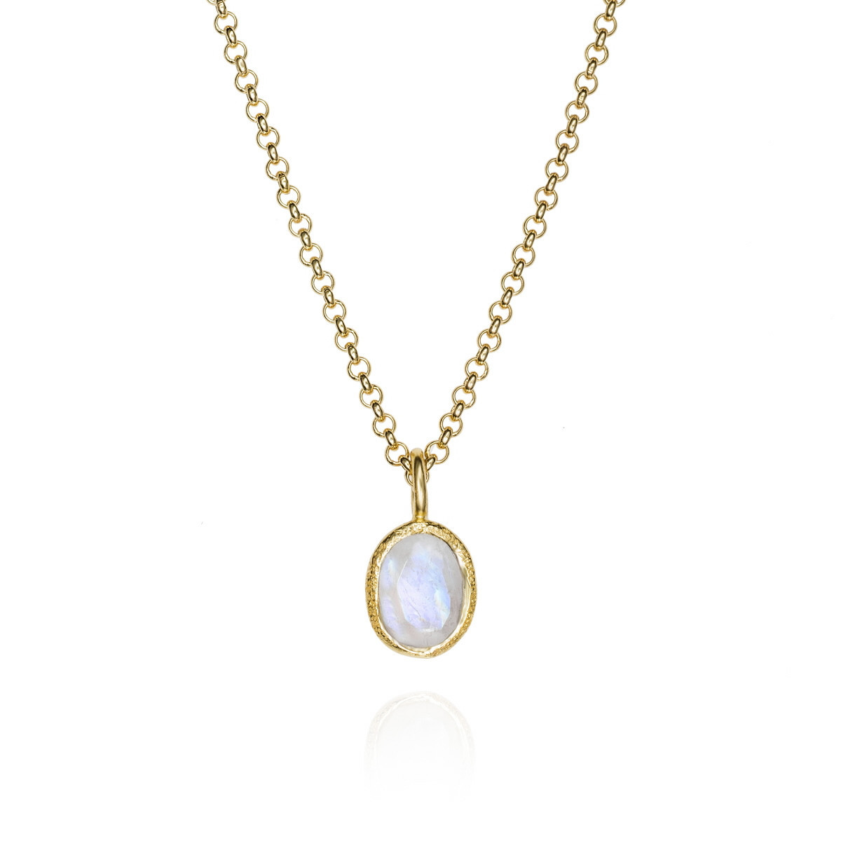 Colgante y Cadena Jorge Revilla Genuine Birthstone Collection. Junio – Piedra lunar arcoíris CG129-17/ESO