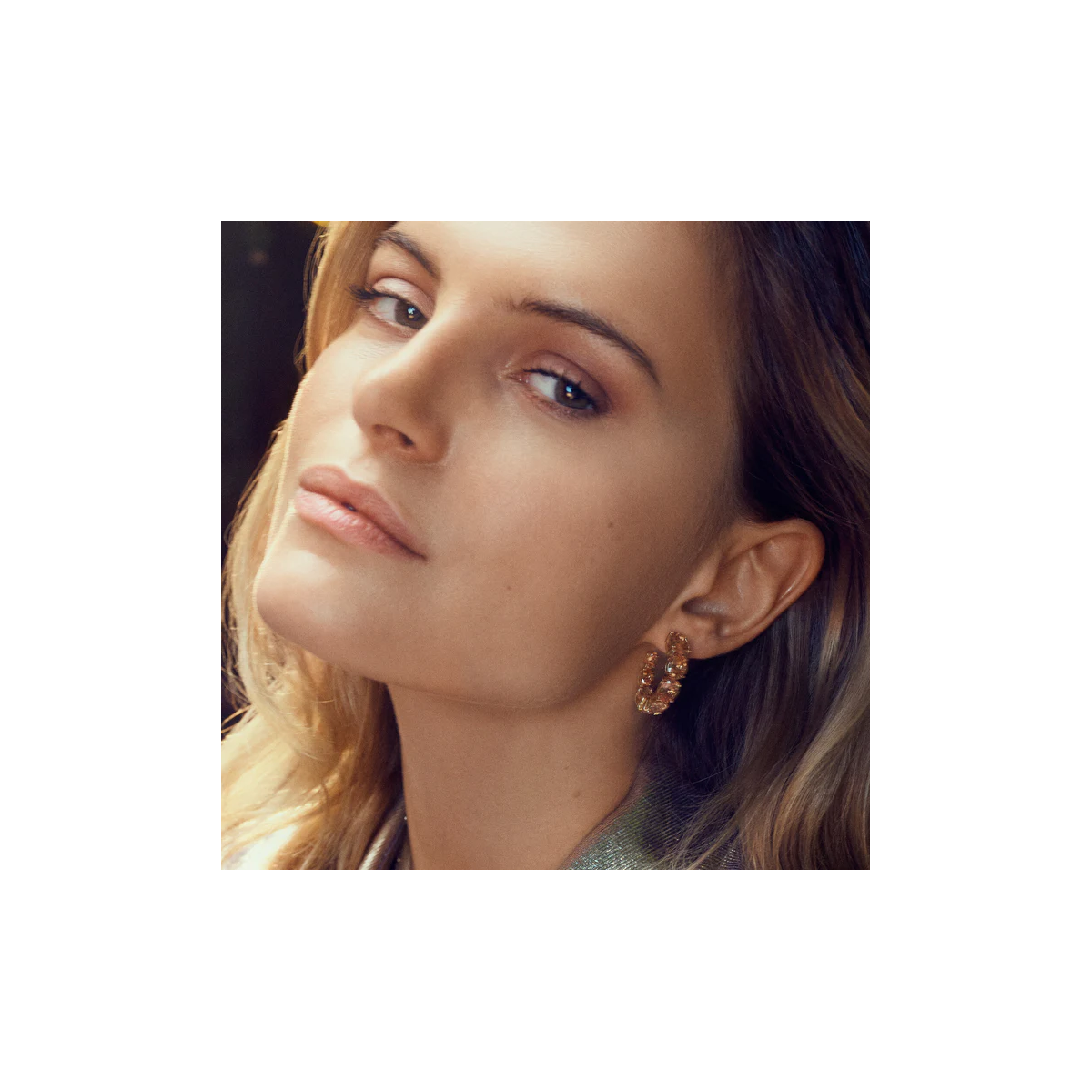 Pendientes Sif Jakobs Jewellery Earrings Ellisse Creolo Grande SJ-E2330-CHCZ-YG