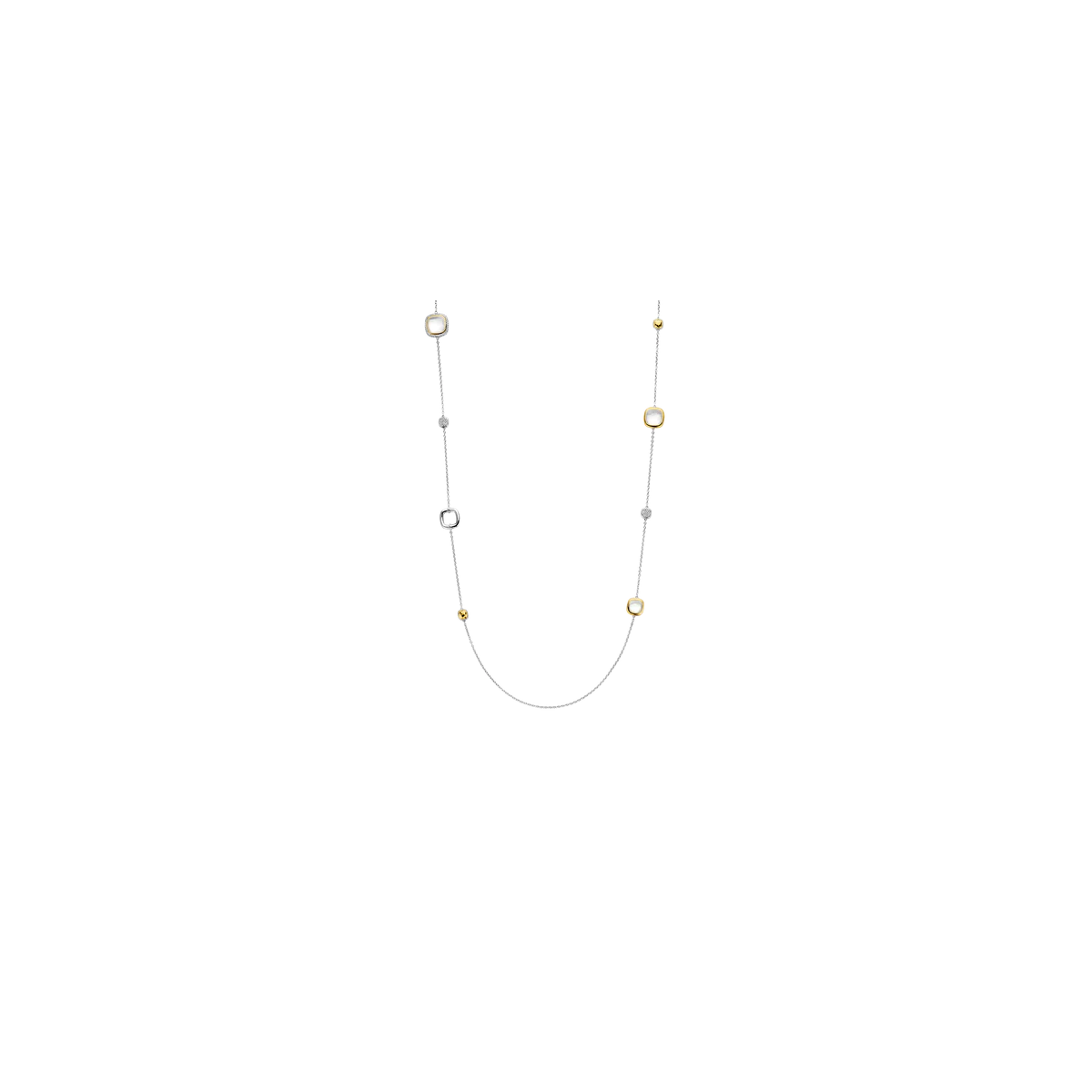 Collar TI SENTO de Plata con Nácar y Baño de Oro 34066MW/80