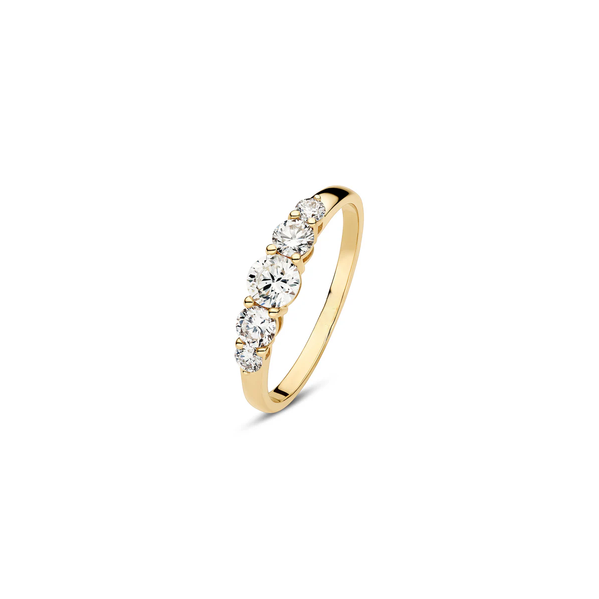 Anillo Tiara  – Diamantes Creados en Laboratorio SJ-R2520-WD-YG