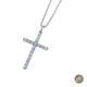 Cruz de Oro Blanco con Diamantes CLN011326