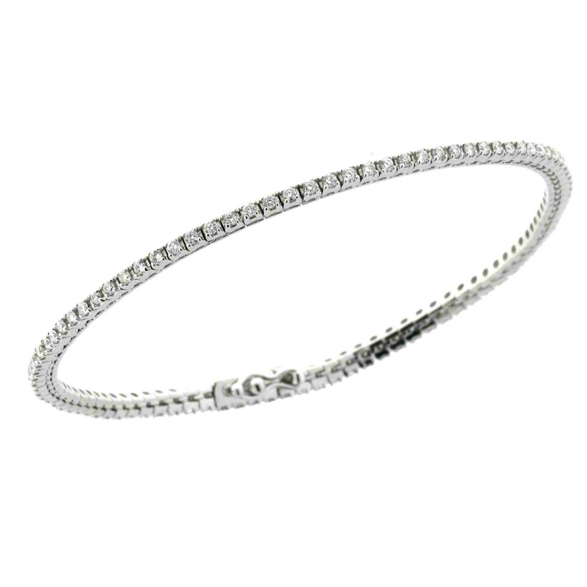 Rivière en Oro Blanco con Diamantes 1.00 Ct GVS BRS01853