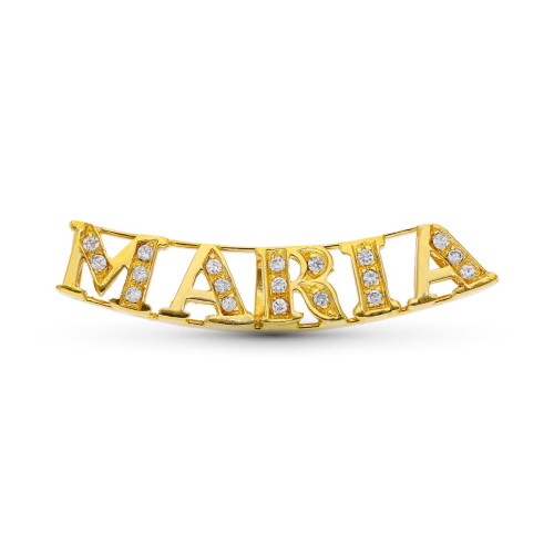 18K COLGANTE ORO AMARILLO DE NOMBRE CIRCONITA 7X33 MM