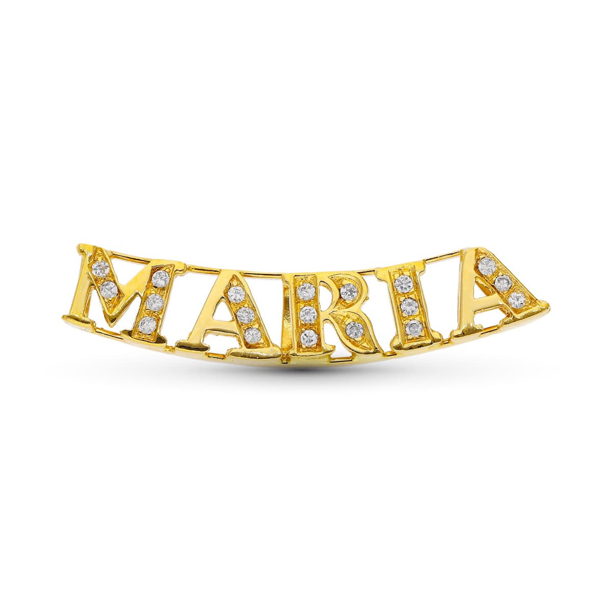 18K COLGANTE ORO AMARILLO DE NOMBRE CIRCONITA 7X33 MM