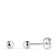 18K PENDIENTES ORO BLANCO BOLA LISA BRILLA HUECA. ANCHO: 3 MM. CIERRE TUERCA 18K PENDIENTES ORO BLANCO BOLA LISA BRILLA HUECA. ANCHO: 3 MM. CIERRE TUERCA
