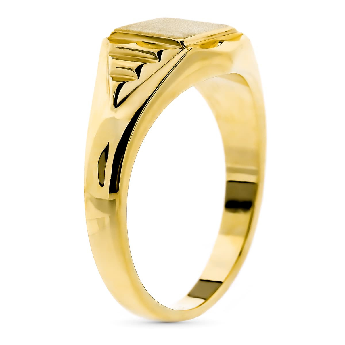 9K SELLO ORO AMARILLO MACIZO CADETE. ZONA GRABADO: 8X7 MM