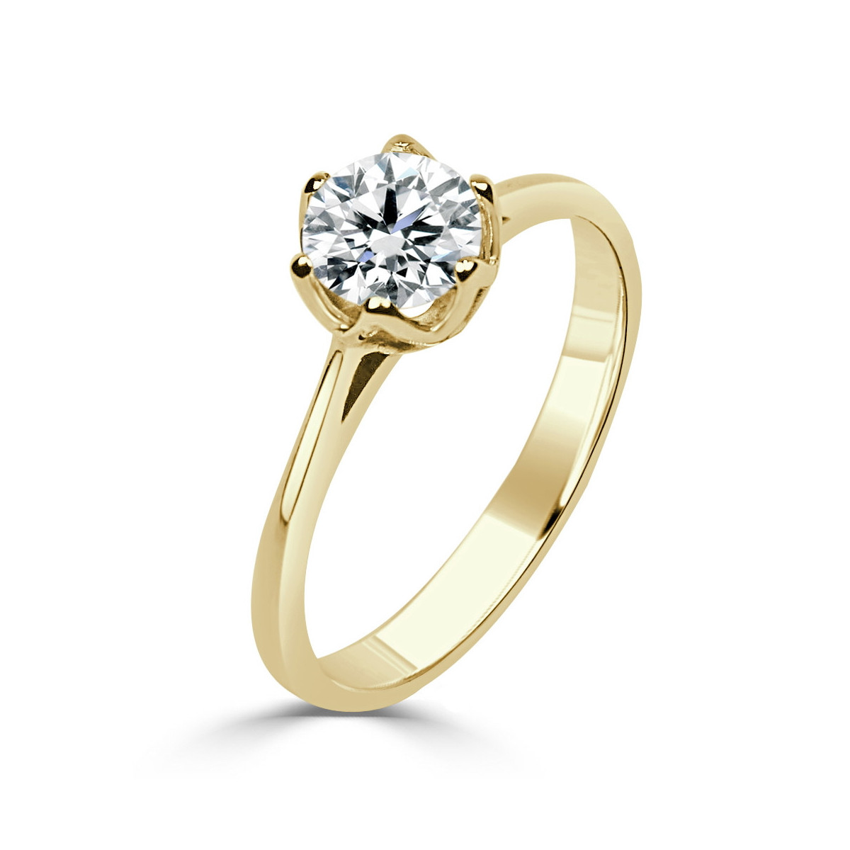 Solitario Oro Amarillo con Diamante Creado en Laboratorio – 0,70 ct LAB-B070-SOLA
