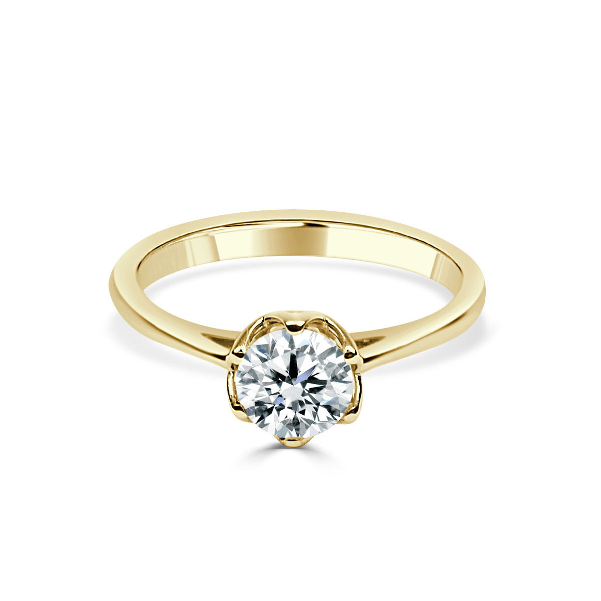 Solitario Oro Amarillo con Diamante Creado en Laboratorio – 0,70 ct LAB-B070-SOLA