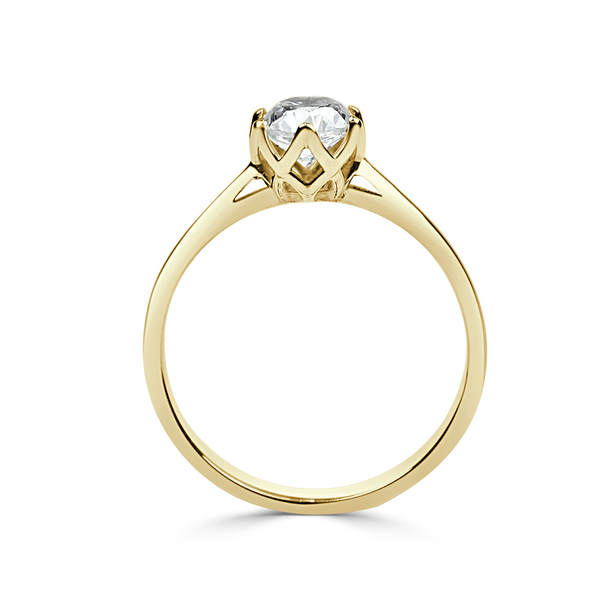 Solitario Oro Amarillo con Diamante Creado en Laboratorio – 0,70 ct LAB-B070-SOLA