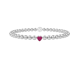 Pulsera Kidult Pulsera con Corazón de Turmalina Sintética – Amar 732264