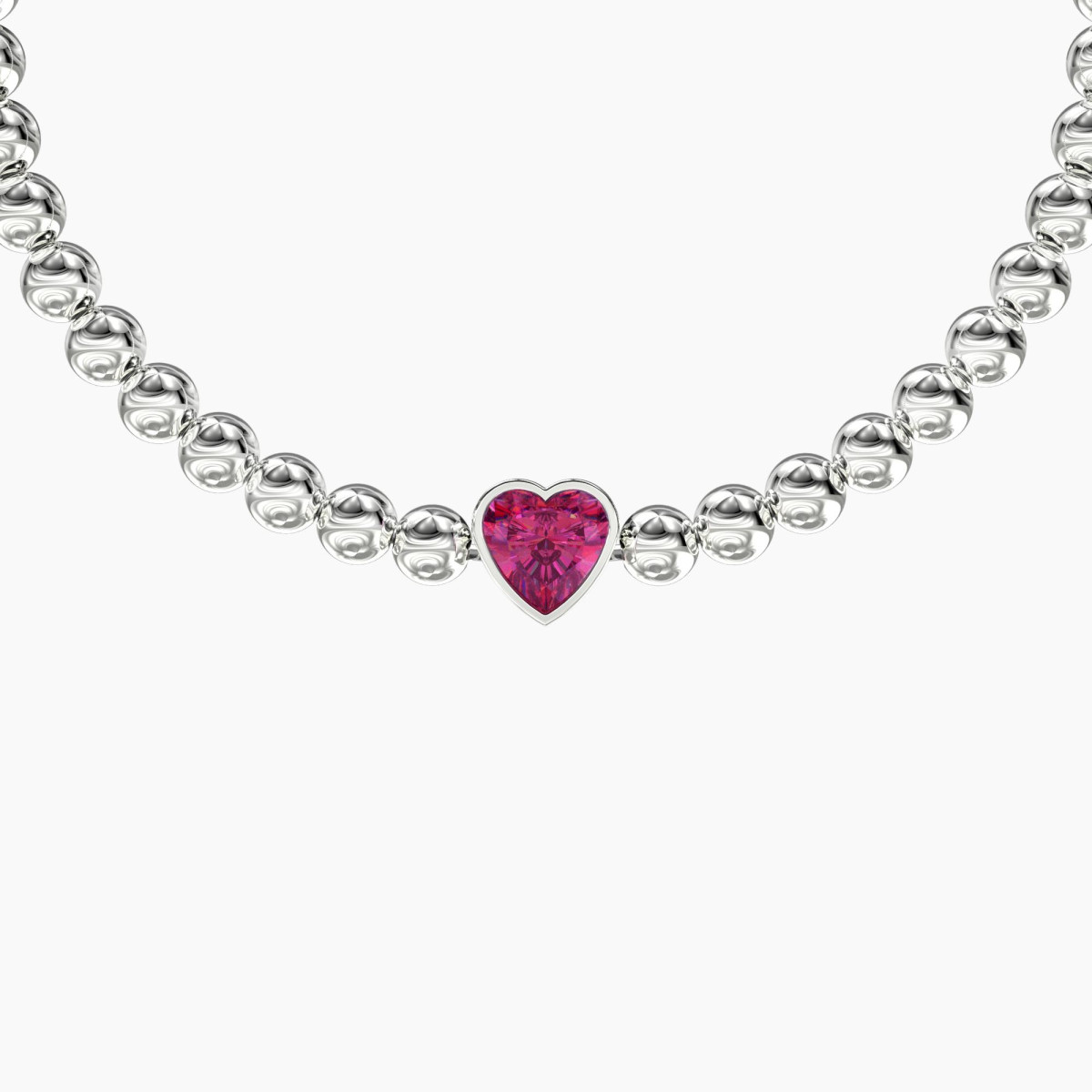 Pulsera Kidult Pulsera con Corazón de Turmalina Sintética – Amar 732264