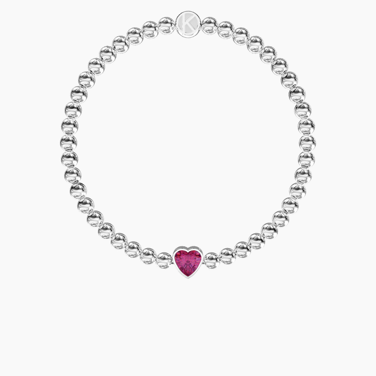 Pulsera Kidult Pulsera con Corazón de Turmalina Sintética – Amar 732264