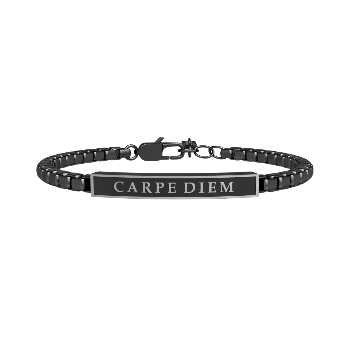 Pulsera Kidult Carpe Diem en Acero Negro 731811