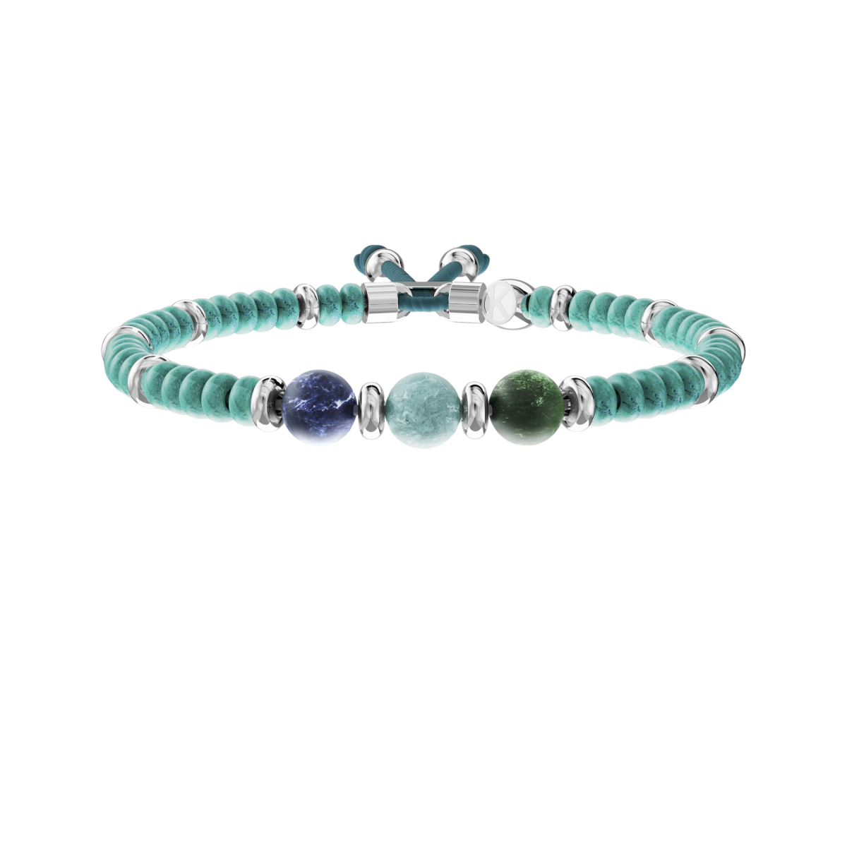 Pulsera Kidult Mantra de la Felicidad – Jade, Turquesa y Dumortierita 732314