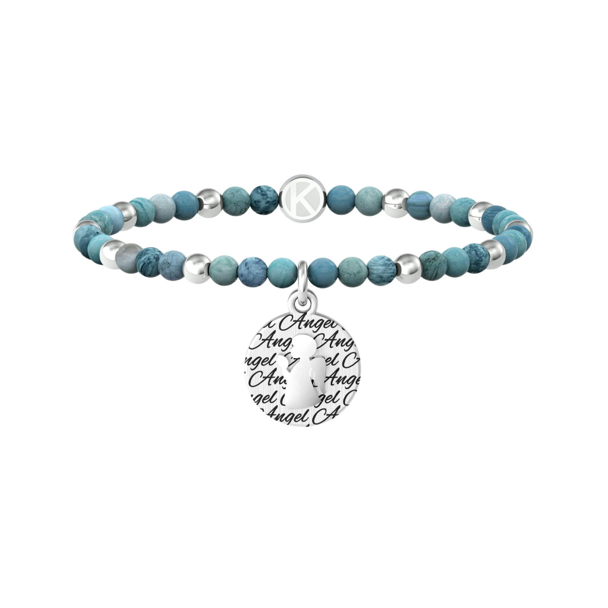 Pulsera Kidult Ángel con Ágata Azul y Protección 732140