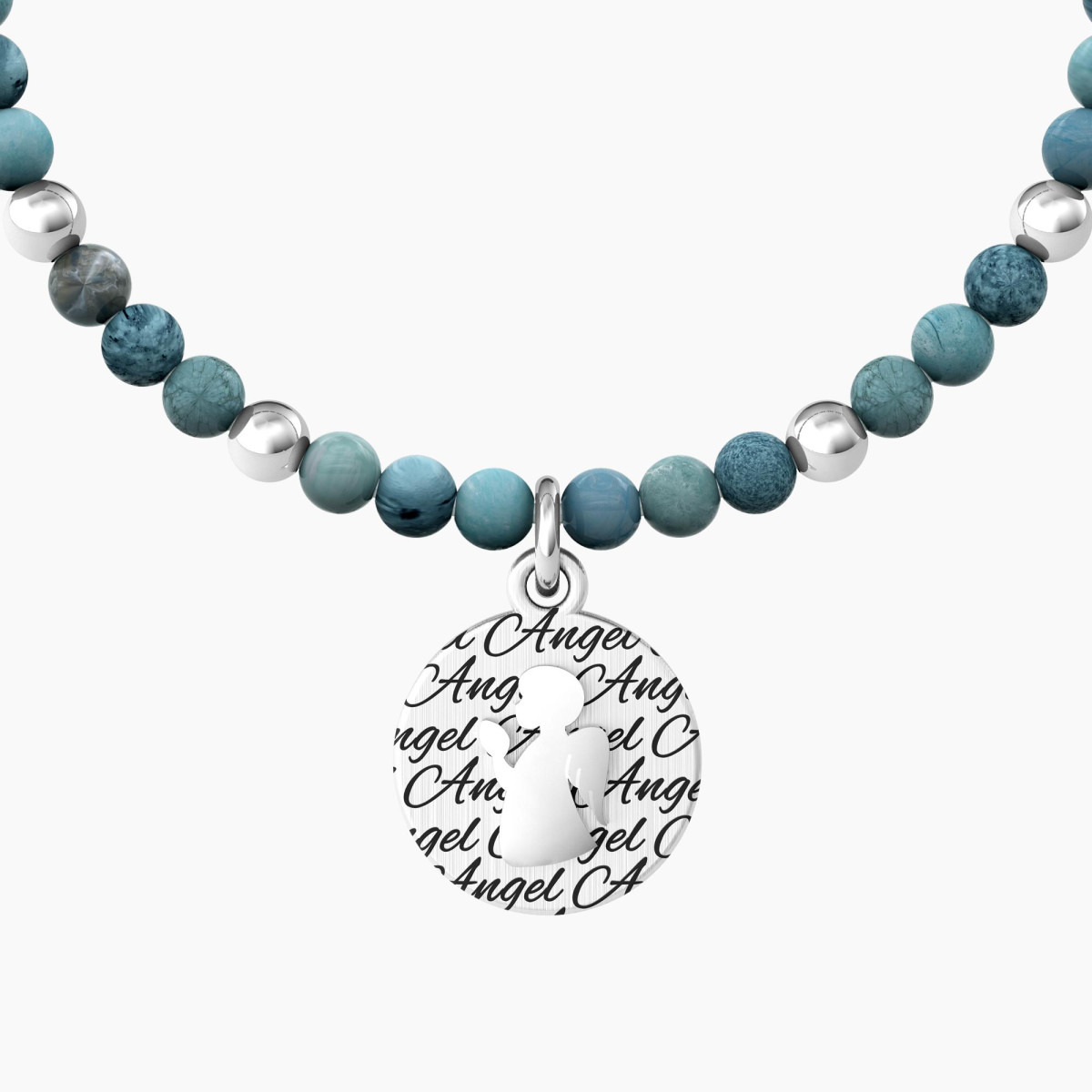 Pulsera Kidult Ángel con Ágata Azul y Protección 732140