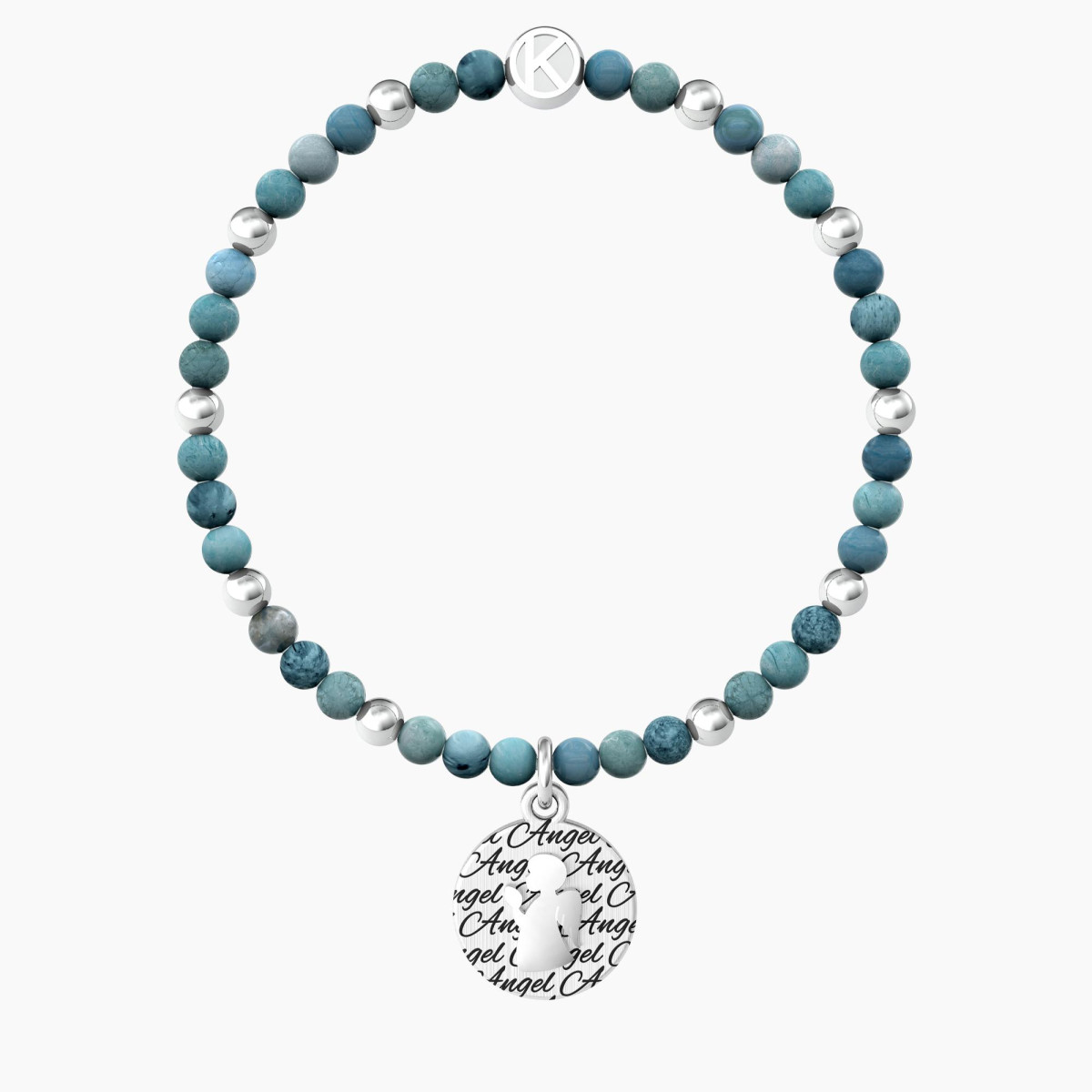 Pulsera Kidult Ángel con Ágata Azul y Protección 732140