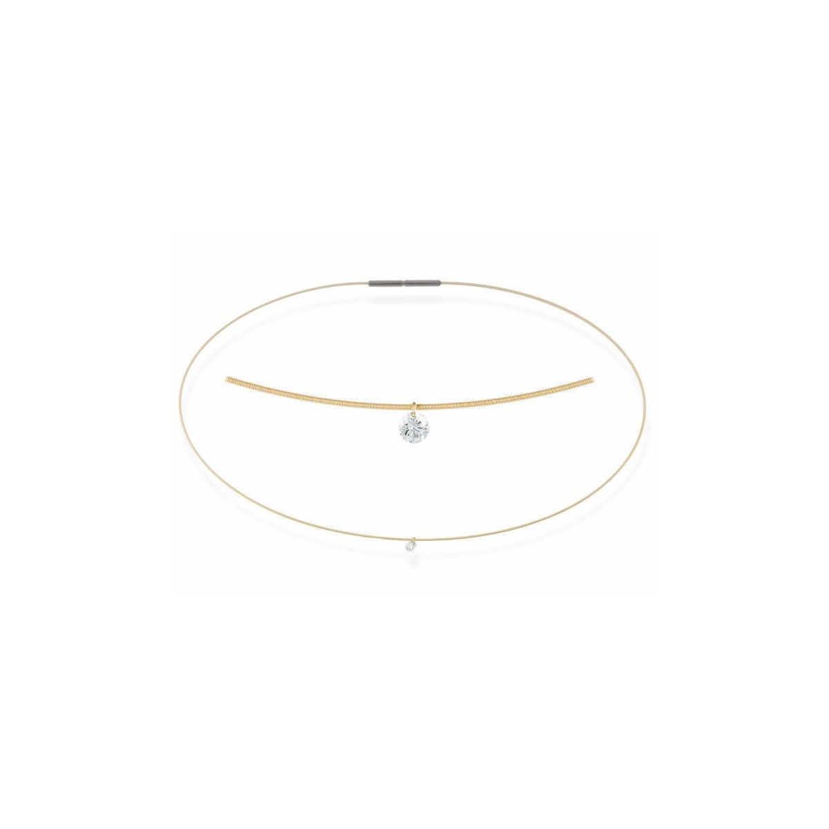 Gargantilla Marina Garcia Ballerina de Oro Amarillo 18Kt y Diamante 0.10ct A2472GA40