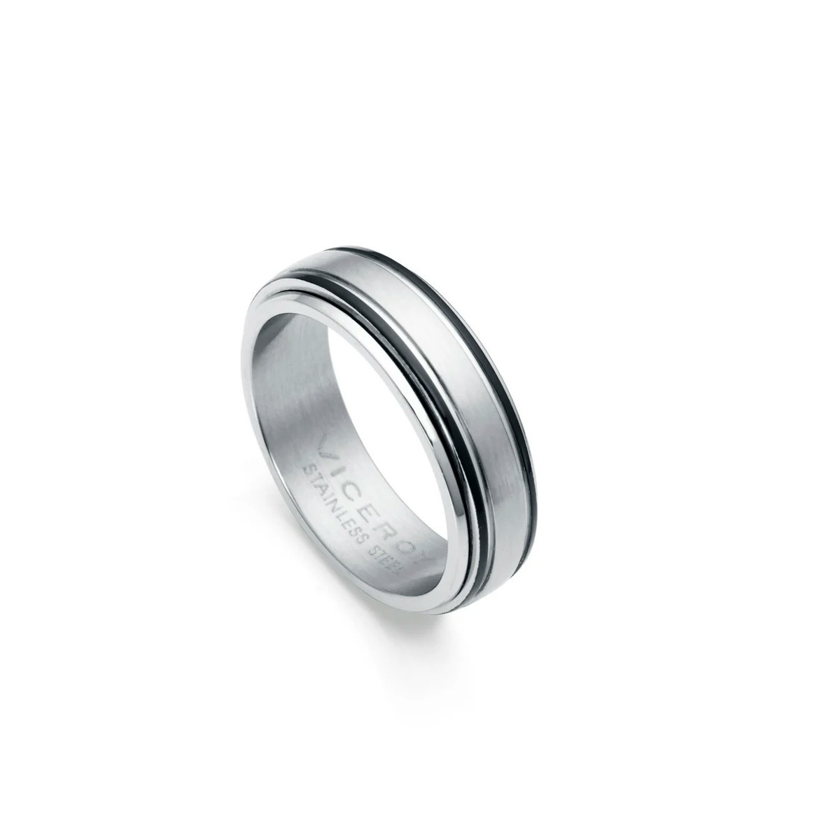 Anillo Viceroy Magnum giratorio de acero y IP negro 75329A02400