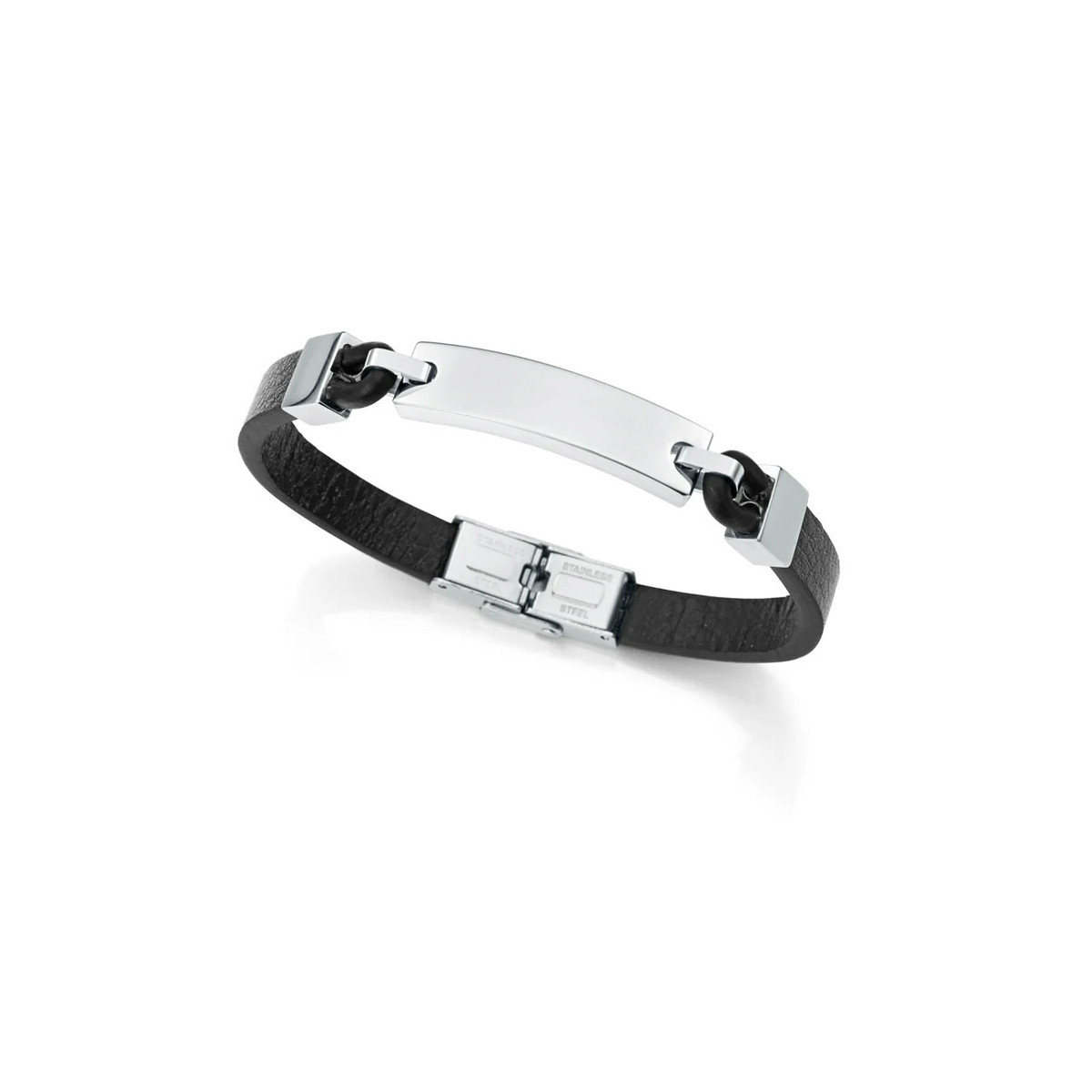 Pulsera Viceroy acero y piel marrón 15170P01011